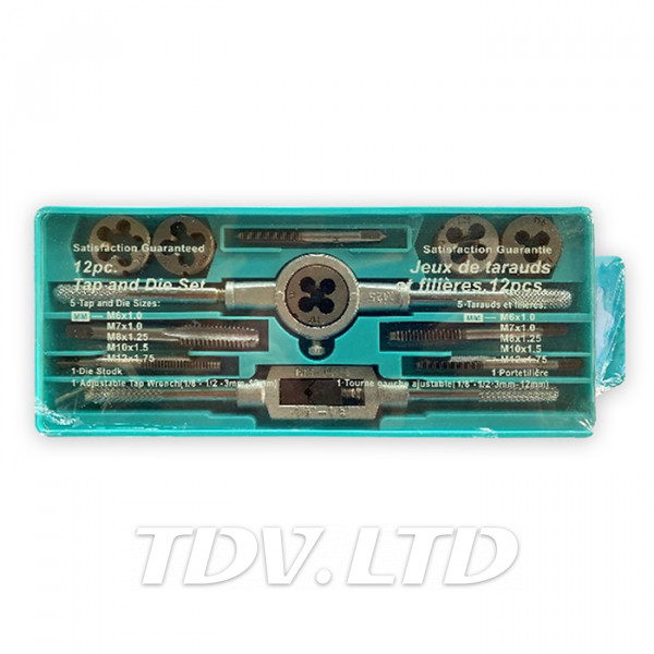 Набор плашек и метчиков 12шт. (М6,М7,М8,М10,М12)