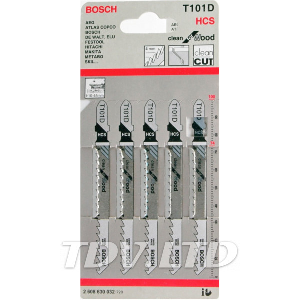 Пилочки для электролобзика Bosch T101D (5шт.)