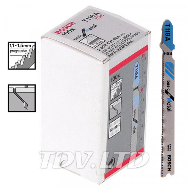 Пилочки для электролобзика Bosch T118А (100шт.)