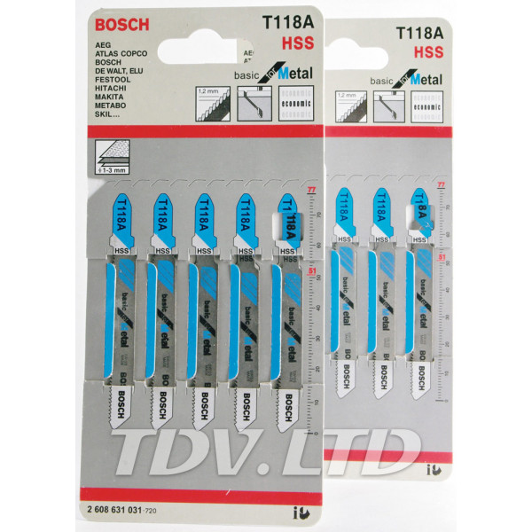 Пилочки для электролобзика Bosch T118A (5шт.)