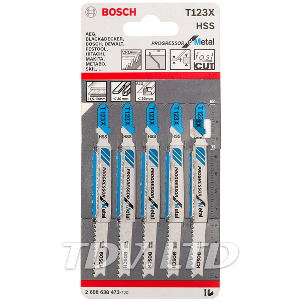 Пилочки для электролобзика Bosch T123A (5шт.)