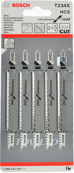 Пилочки для электролобзика Bosch T234X (5шт.)