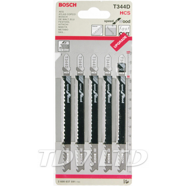Пилочки для электролобзика Bosch T344D (5шт.)