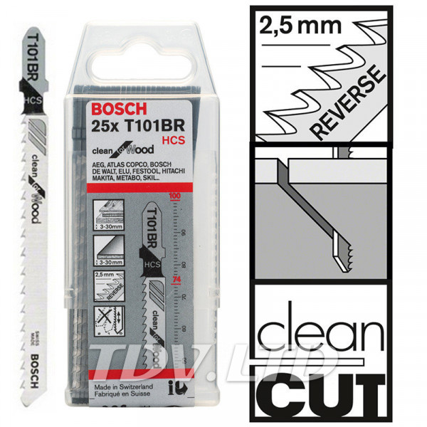Пилочки для электролобзика Bosch T101BR (25шт.)