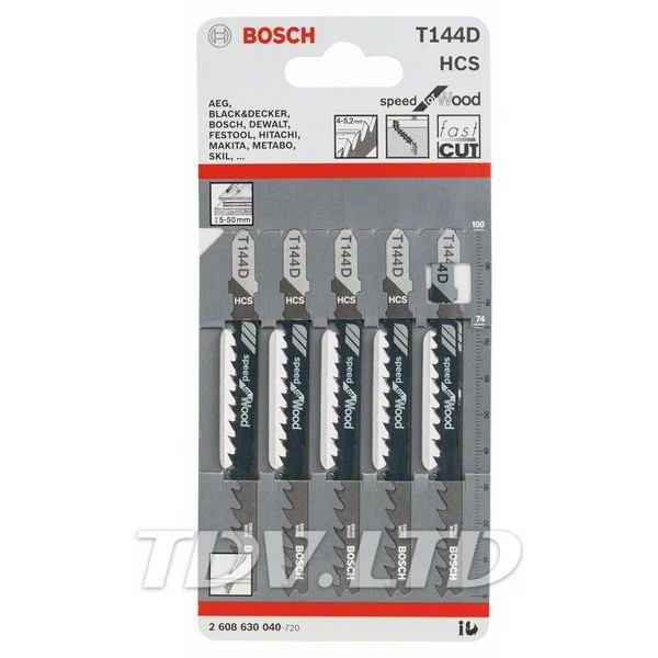 Пилочки для электролобзика Bosch T144D (5шт.)