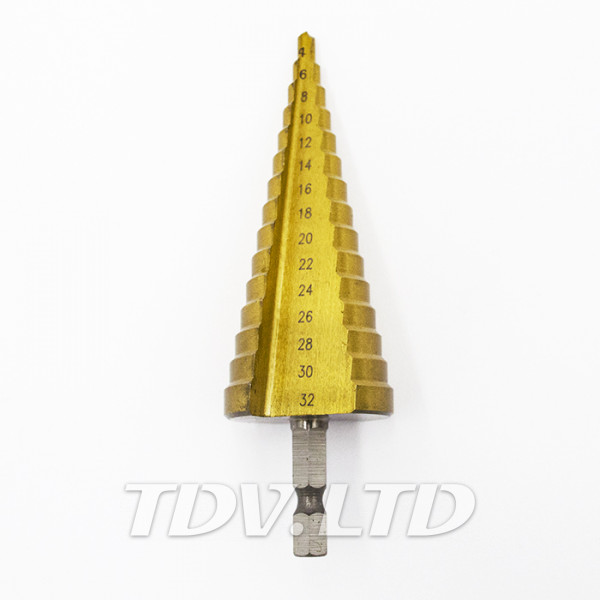 Сверло ступенчатое по металлу TCCN 4-32мм (15 ступеней)